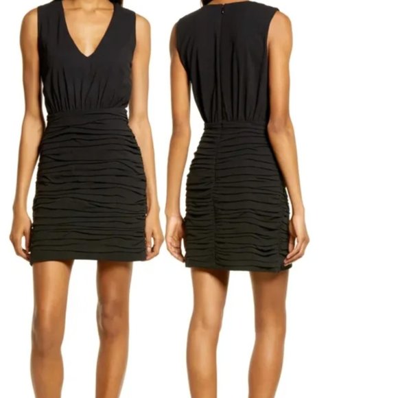 Chelsea28 Black V Neck Dress - Picture 1 of 5